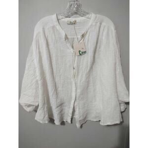 The Corner | White Oversized Button Up Blouse Size M/L *See Measurements*